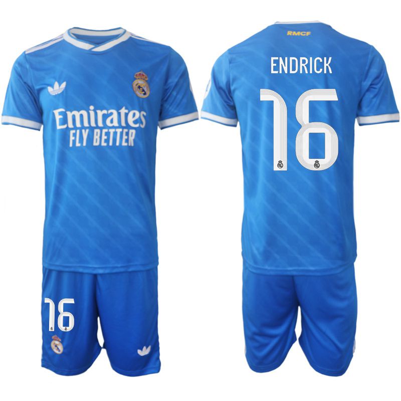 Men 2025-2026 Club Real Madrid away blue #16 Soccer Jersey
